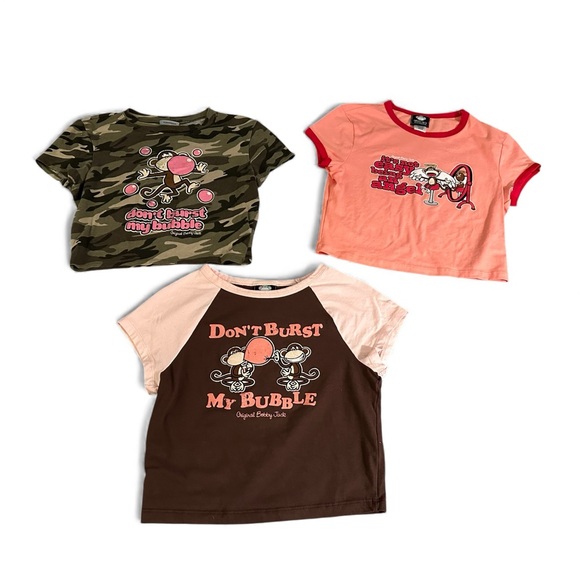 BOBBY JACK M Set Of Three Cropped Tee Shirts R $78 - Picture 2 of 16